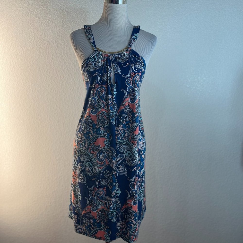 COPY - Dotti Women's Halter Metal Embellished Dress Coverup M-L - Picture 3 of 5